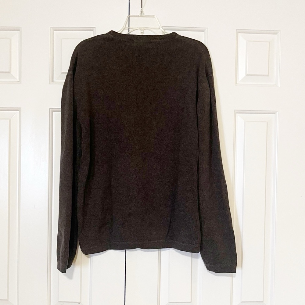 Banana Republic 100% cotton crew neck Brown pullover Sweater. Size Men's XL - Picture 7 of 11